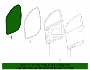 Door Seal Front Right Buick Encore 13-19