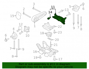 Left Engine Mount Bracket Porsche Macan 15-18 3.0T, 3.6T