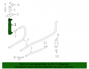 Headlight washer nozzle bracket left Porsche Cayenne 958 11-17
