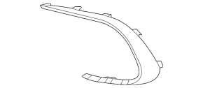 Front bumper molding right Mercedes EQS-class V297 22-25 AMG pkg