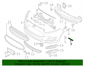 Front bumper mount left Ford Fiesta 14-19 rest