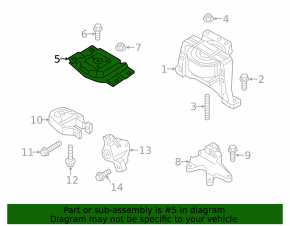 Engine mount left Ford Escape MK3 15-19 2.5 2.0T 1.5