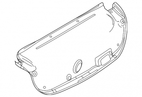 Trunk lid trim Mazda 3 19-4d black, Mexico built