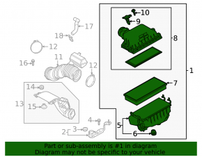 Air filter housing assembly Mazda CX-50 25-26 2.5 hybrid