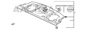 Rear shelf Mitsubishi Galant 04-11 black
