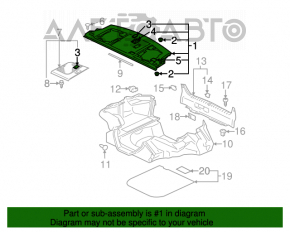 Rear shelf Mitsubishi Galant 04-11 black