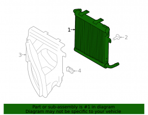 Additional right cooling radiator for Jaguar F-Pace 21-25 2.0T, 5.0T