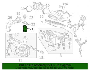 Air duct for Acura ILX 13-15 garbage disposal