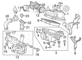 Air duct for Acura ILX 13-15 garbage disposal