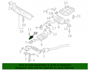 Muffler bracket central Audi Q3 8U 15-18