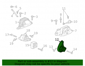 Rear engine mount for Buick Regal 18-20 2.0T
