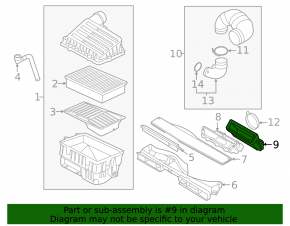 Air duct for filter Audi A3 22-26