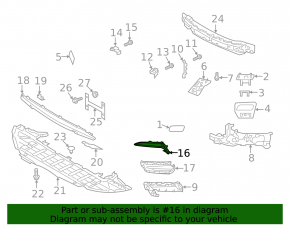 Front bumper grille right Volvo V90 17-20 usa T5, T6 for parking sensors