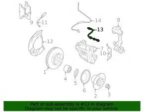 Front left brake hose for BMW X3 E83 03-10