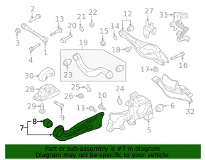 Rear right longitudinal arm VW Atlas 18-