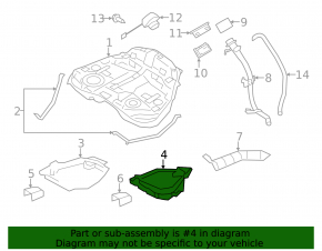 Tank guard rear left Subaru Forester 14-16 SJ