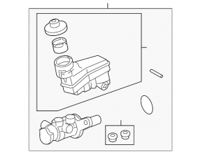 Master brake cylinder with reservoir Toyota Avalon 19-
