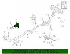Audi Q7 20-24 3.0T MHEV exhaust pipe with catalytic converter without 2 studs