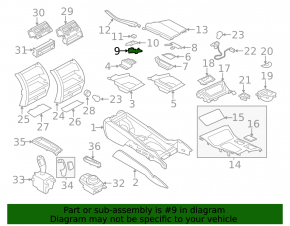 Armrest lock for center console BMW 5 F10 11-16 with cover and cylinder, chrome
