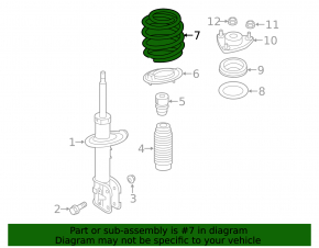 Front left spring Hyundai Santa FE Sport 13-18 2.0