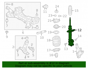 Shock absorber front left Kia Sorento 14-15 3.3