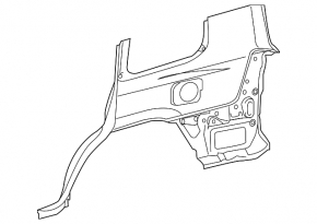 Rear left wing Lexus LX 08-15