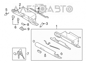 Glove box, glove compartment Subaru Outback 10-14 beige