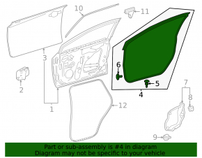 Lexus GX 24-26 front right door seal