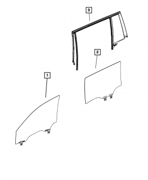 Front left door glass for Jeep Grand Cherokee WL 21-25 triplex