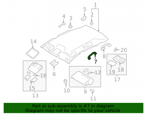 Front left ceiling handle Nissan Murano z51 09-14