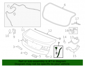 Inner right headlight plug Acura TLX Acura TLX 15-17 prerest