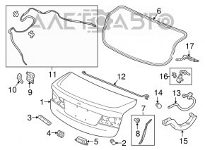 Inner right headlight plug Acura TLX Acura TLX 15-17 prerest