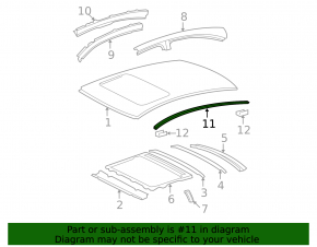 Left roof lining for Lexus ES350 07-12