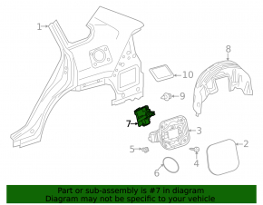 Fuel filler flap lock Toyota Venza 21-