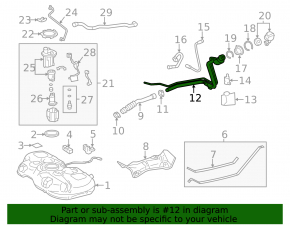 Toyota Prius V 12-17 Fuel Filler Neck