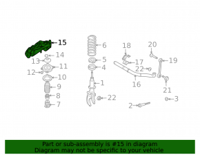 Front left shock absorber support Audi Q7 4L 10-15