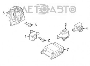 Airbag sensor front left VW Touareg 11-17