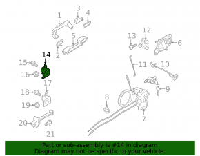 Upper Front Left Door Hinge Nissan Versa Note 13-19