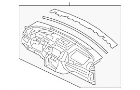 Front dashboard without airbag for Kia Sorento 2014-2015