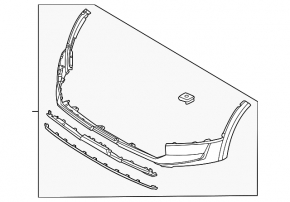 Kia Niro 23- HEV, PHEV front bumper lip complete with pads