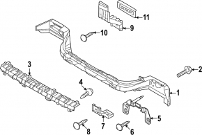 Lower center rear bumper bracket for Kia Sportage 23-25 X-Line, X-Pro