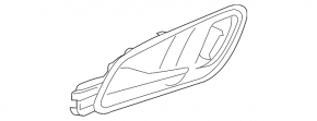Inner front right door handle Audi Q3 8U 15-18 chrome, with backlight