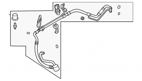 Kia Niro 23-26 PHEV heater-condenser air conditioner tube