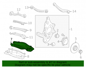 Lower arm under spring rear right Mercedes C-class W205 15-21
