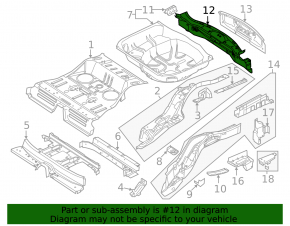 Rear panel Ford Explorer 11-19 2 parts white