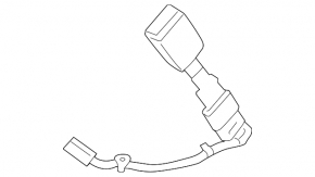 Lincoln MKC 15-19 Black Driver Seat Belt Latch with Wire