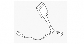 Ford Mustang mk6 passenger seat belt latch 18-