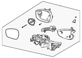 Side mirror left Ford Mustang Mach-E 21-23 turn signal, heating, backlight, auto folding, BSM
