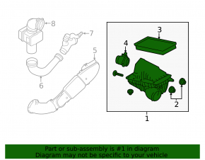 Air filter housing assembly Land Rover Discovery 17-21 3.0d
