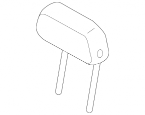 Rear right headrest, 2nd row, Land Rover Range Rover Velar 18-23, black leather
